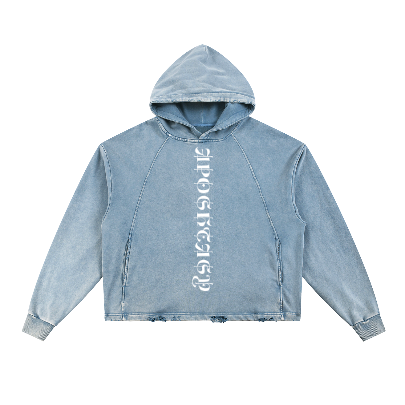 Aposhtasy Washed Frayed-Hem Hoodie S.S