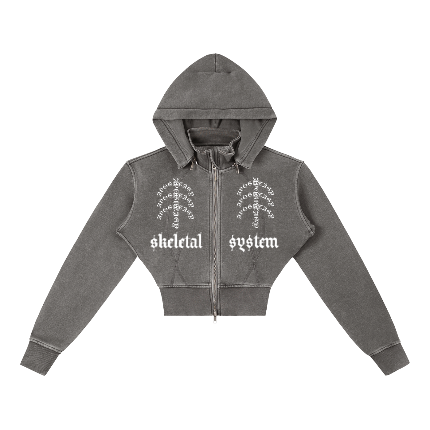 Apostasy Rib Cropped Fleece Hoodie S.S