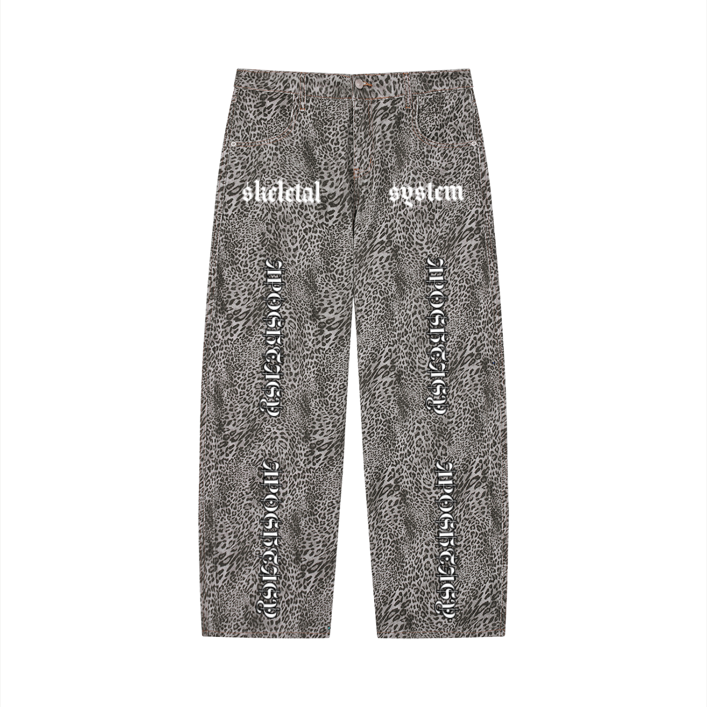 APOSHTASY Leopard Wide Leg Jeans S.S