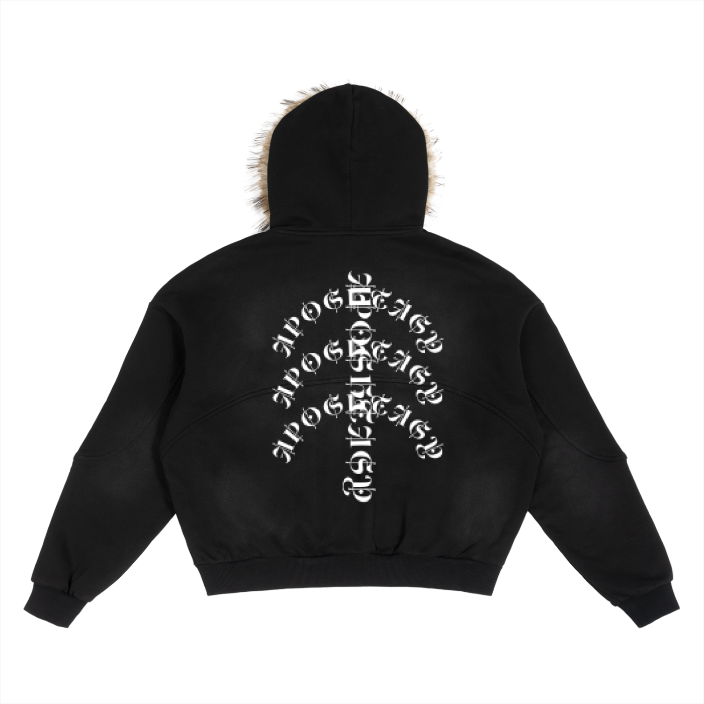 Aposhtasy Social Credit Detachable Fur Hoodie S.S