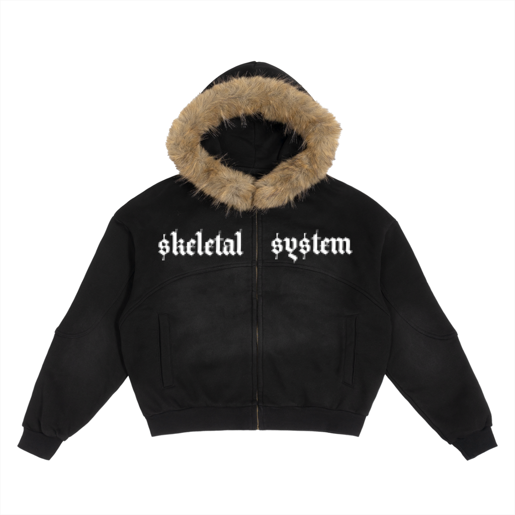 Aposhtasy Social Credit Detachable Fur Hoodie S.S