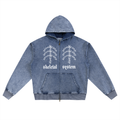 Aposhtasy "Denim" Oversized Zip-Up Hoodie