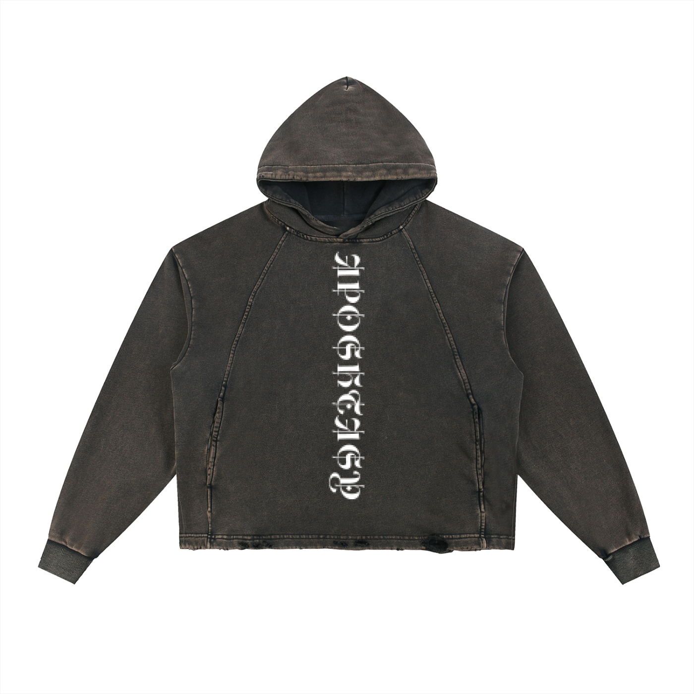 Aposhtasy Washed Frayed-Hem Hoodie S.S