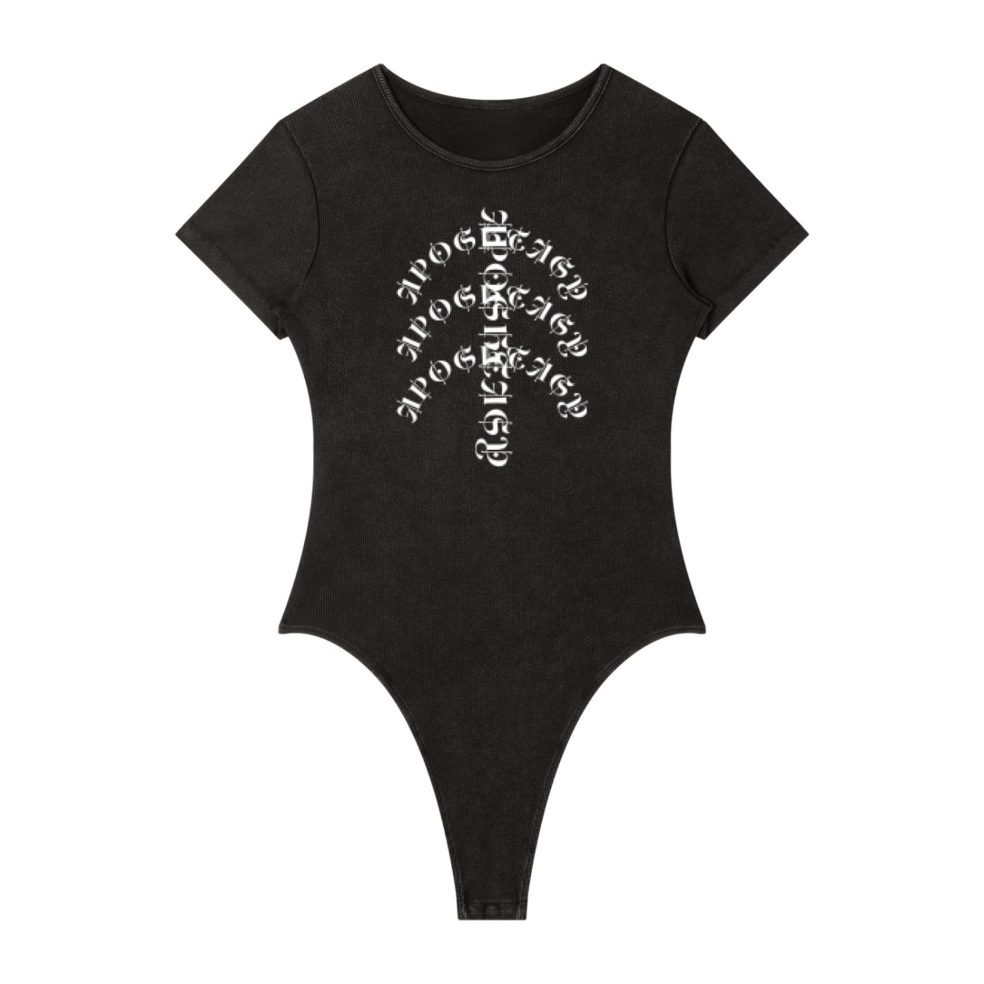 Aposhtasy Women's Mineral Wash Crewneck Bodysuit S.S