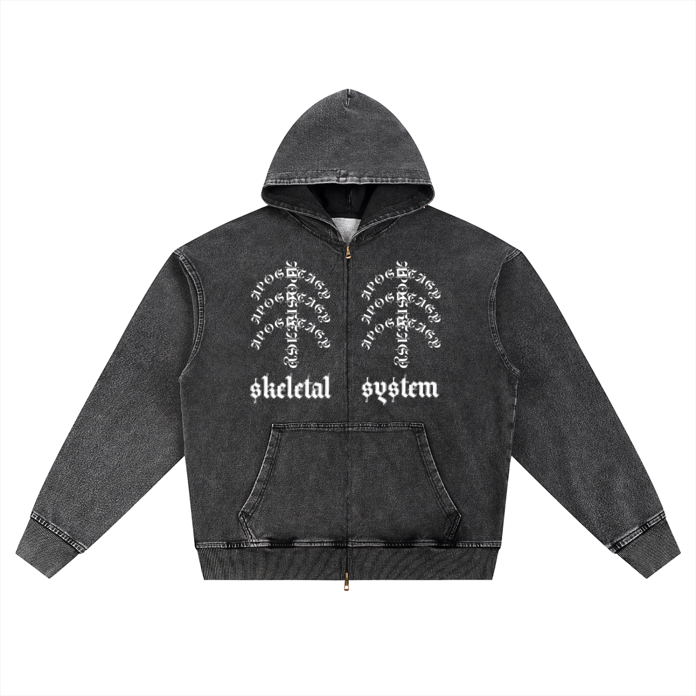 Aposhtasy "Denim" Oversized Zip-Up Hoodie