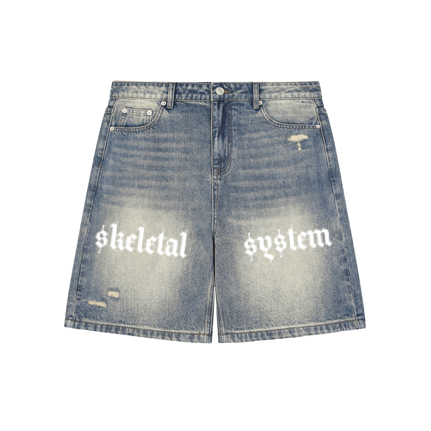 Aposhtasy Social Credit Baggy Denim Shorts