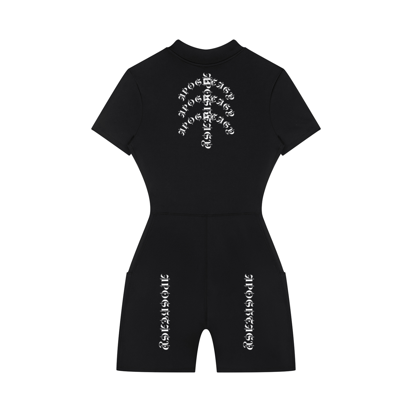 Aposhtasy Women's Quarter-Zip Short Sleeve Romper S.S