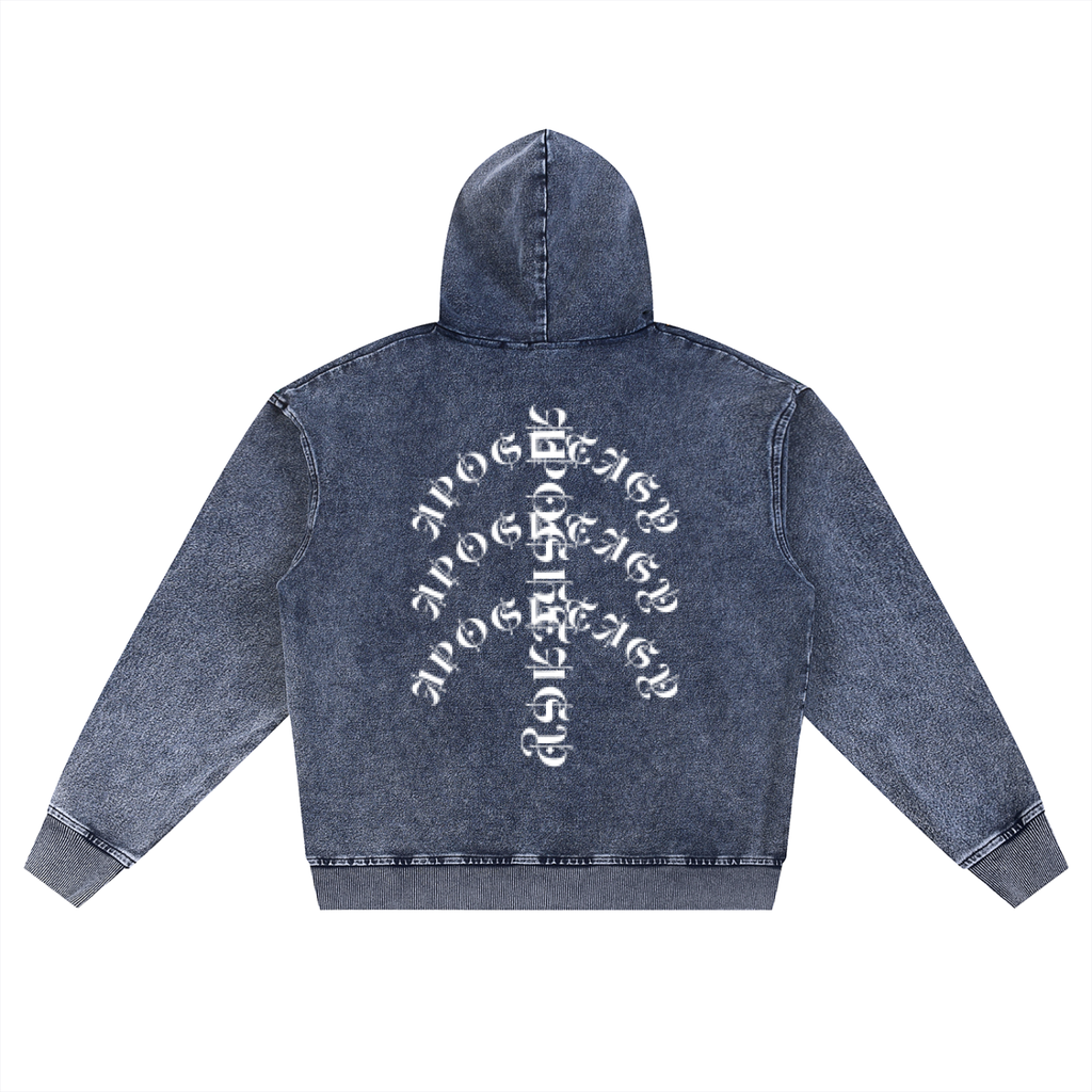 Aposhtasy "Denim" Oversized Zip-Up Hoodie