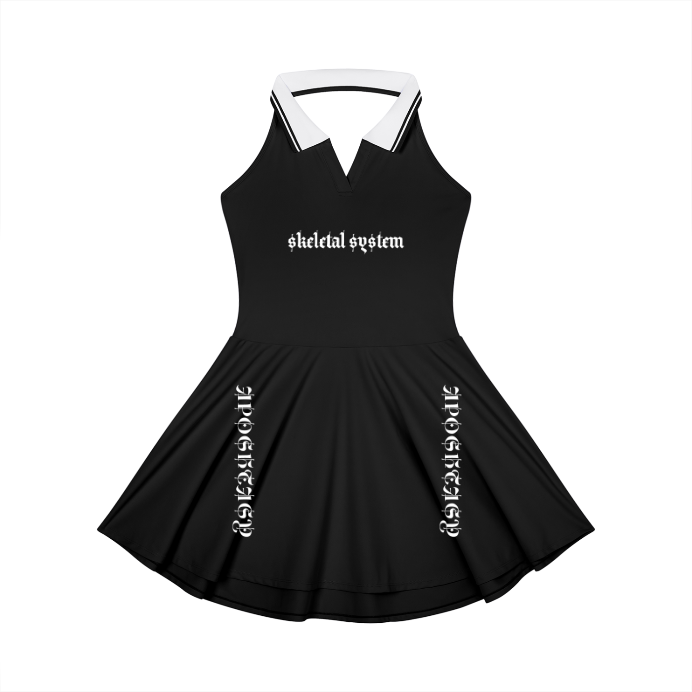 Aposhtasy Women's Collared Halter A-Line Tennis Dress S.S