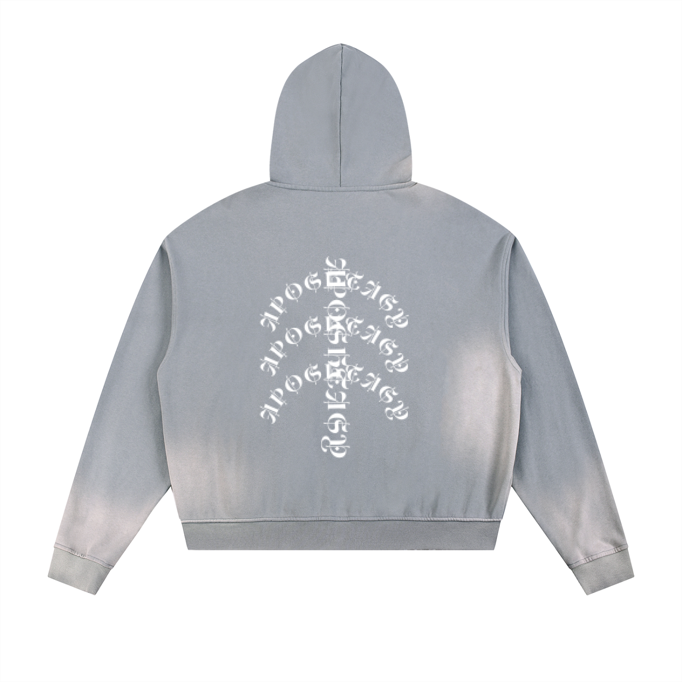 Aposhtasy Frayed Raw Edge Fleece Zip Hoodie S.S
