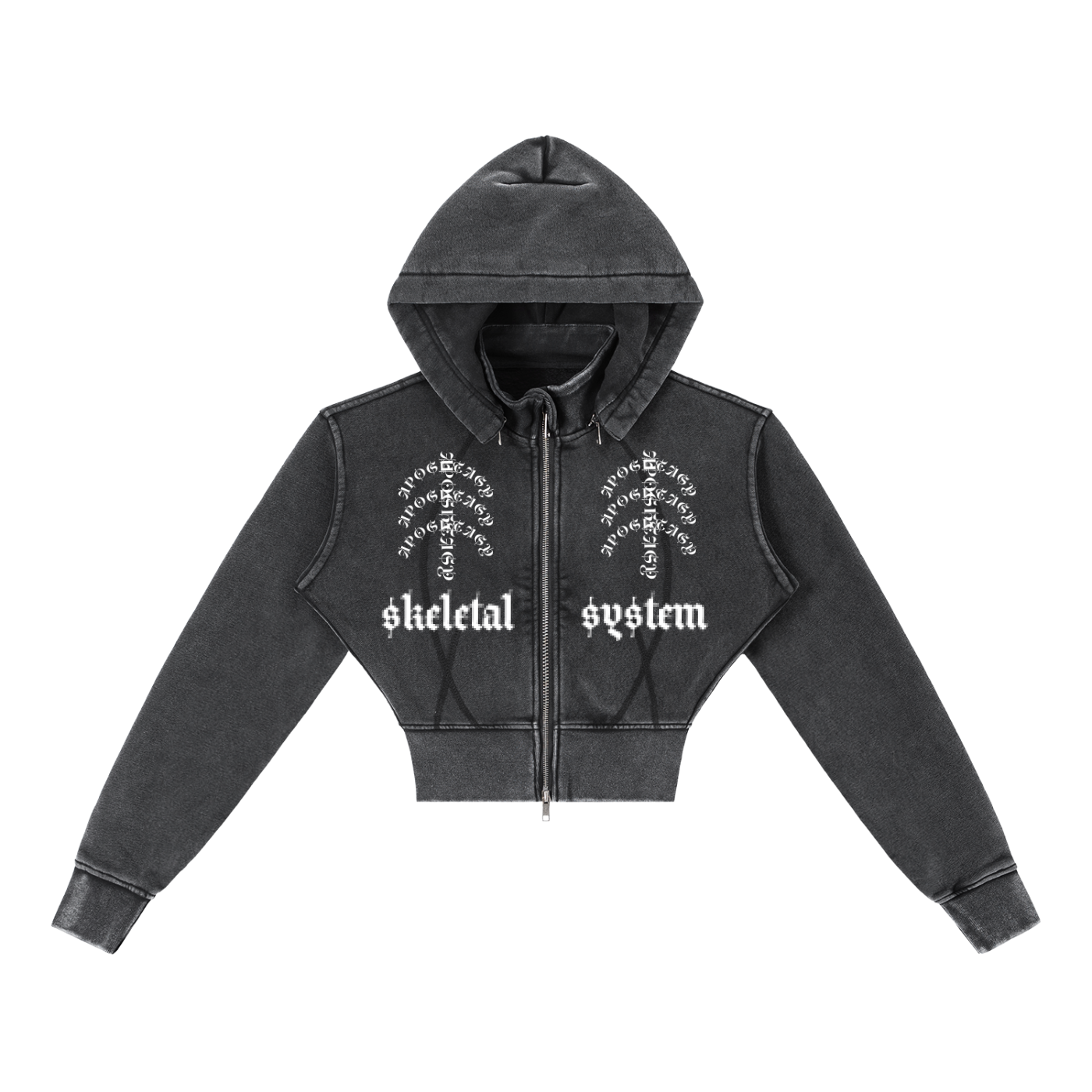 Apostasy Rib Cropped Fleece Hoodie S.S