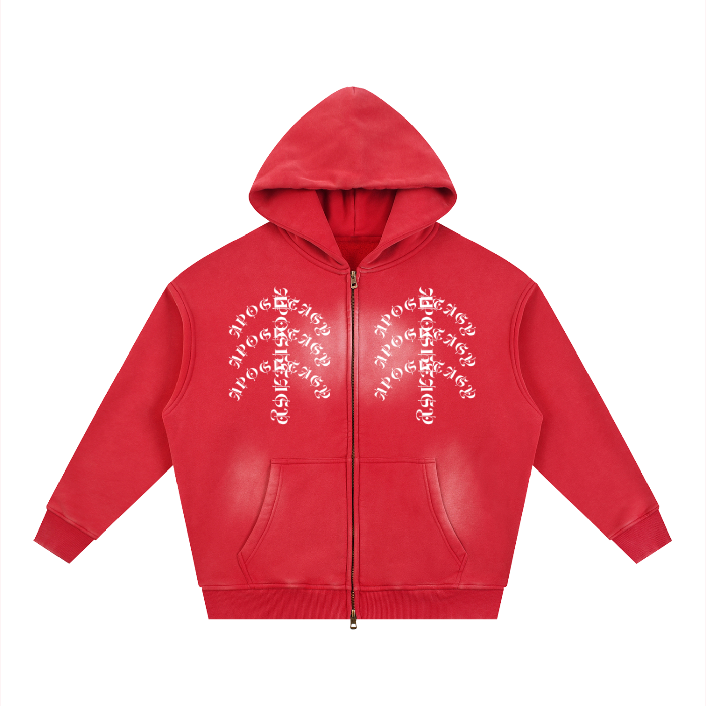 Aposhtasy Rib Two-way Zipper Boxy  Hoodie