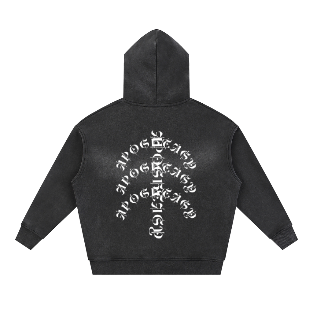 Aposhtasy Rib Two-way Zipper Boxy  Hoodie