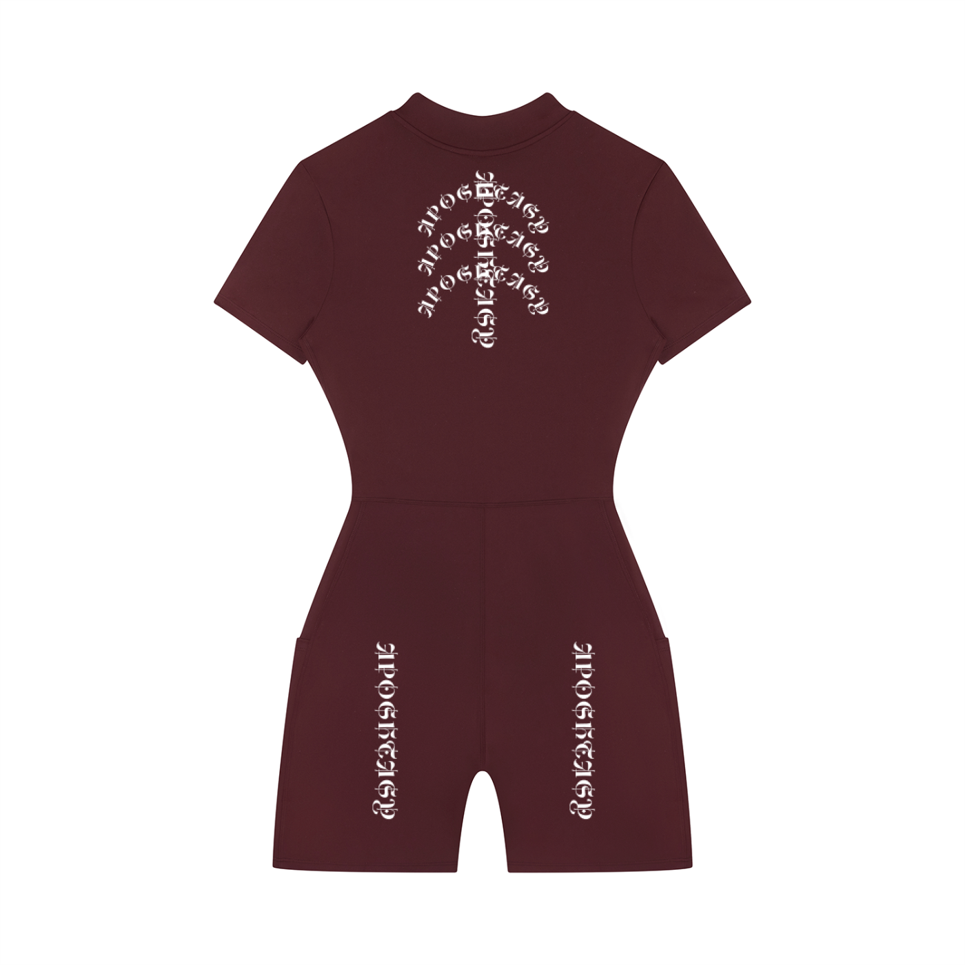 Aposhtasy Women's Quarter-Zip Short Sleeve Romper S.S