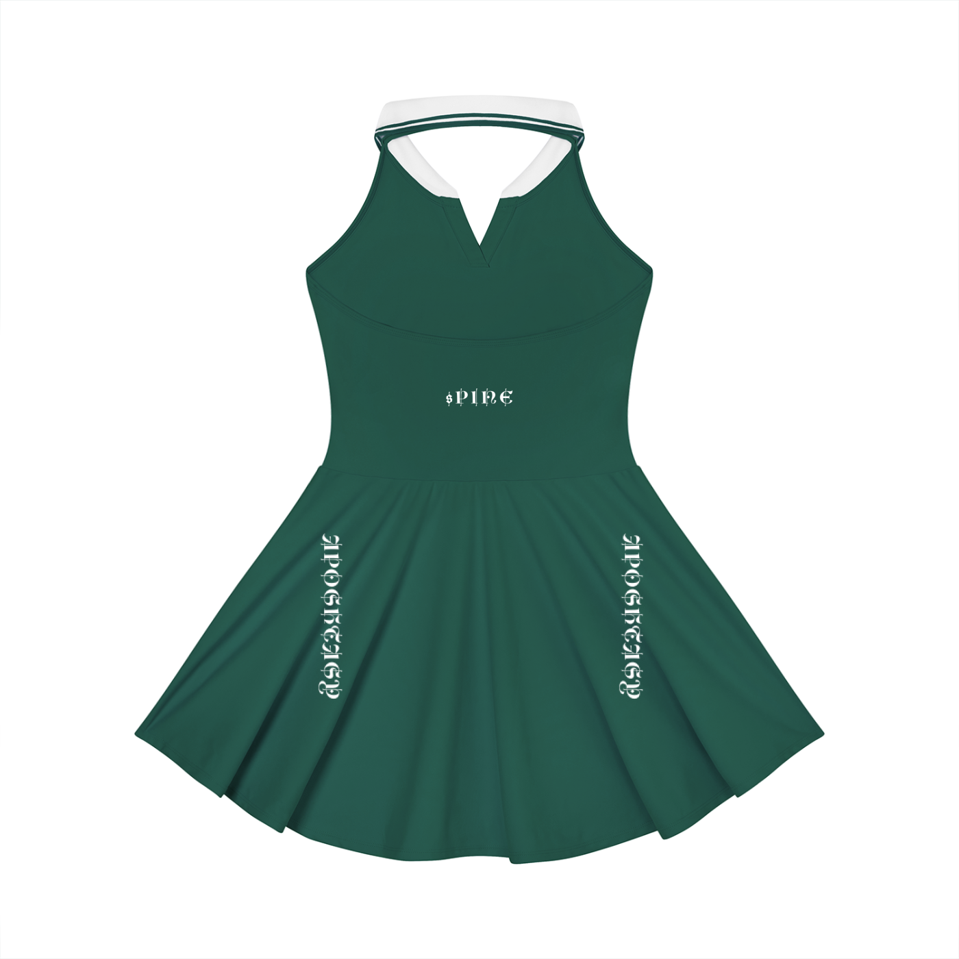 Aposhtasy Women's Collared Halter A-Line Tennis Dress S.S