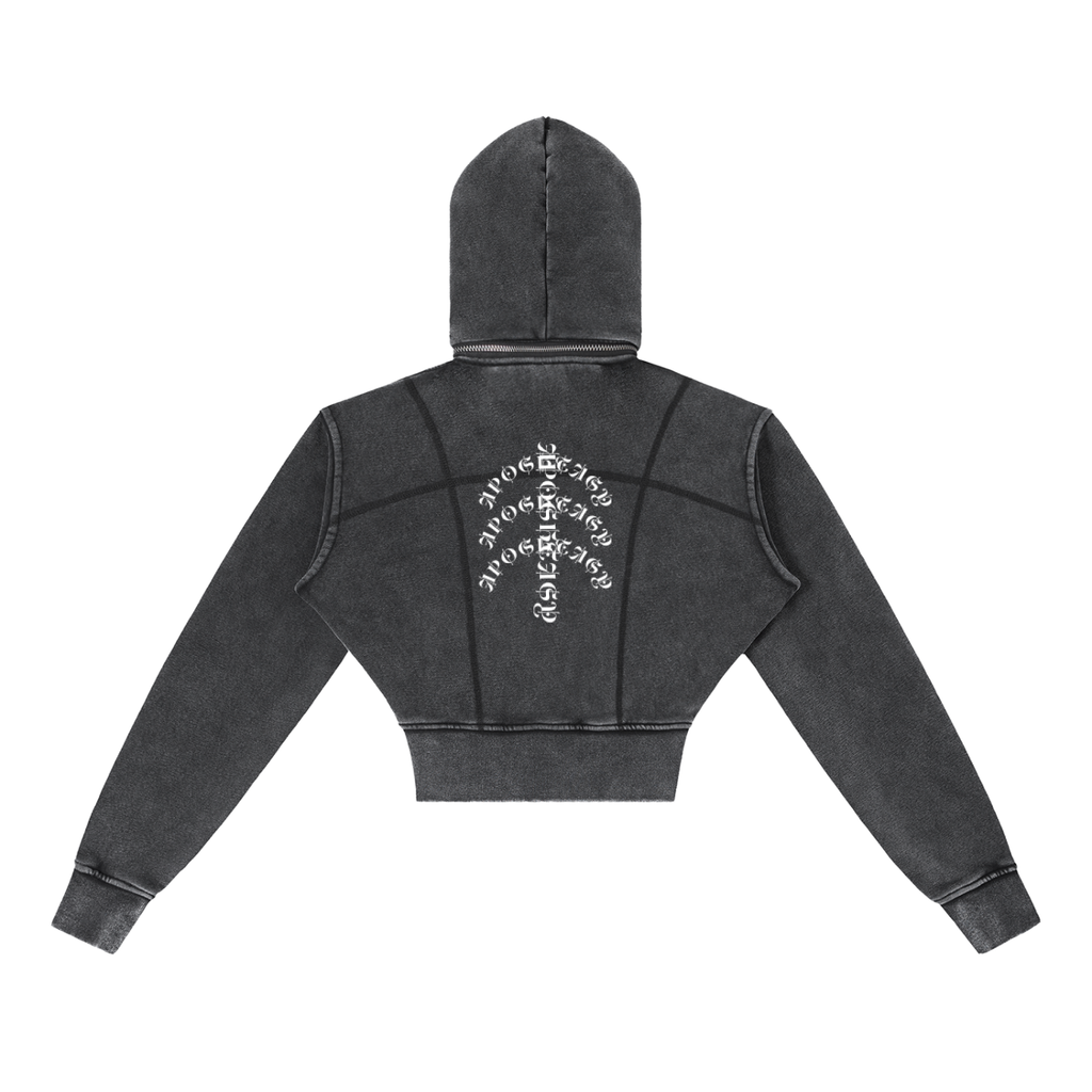 Apostasy Rib Cropped Fleece Hoodie S.S