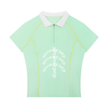 Aposhtasy Women’s Slim Fit Quarter-Zip Polo Shirt S.S