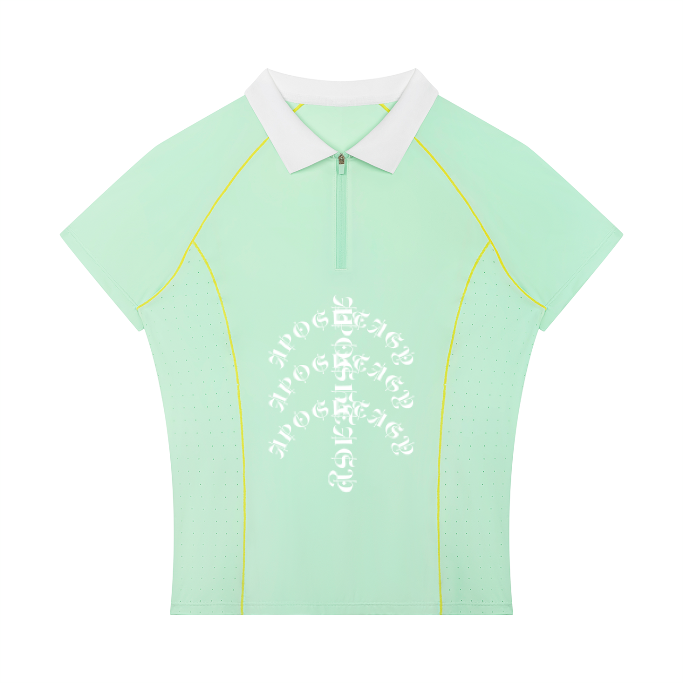 Aposhtasy Women’s Slim Fit Quarter-Zip Polo Shirt S.S