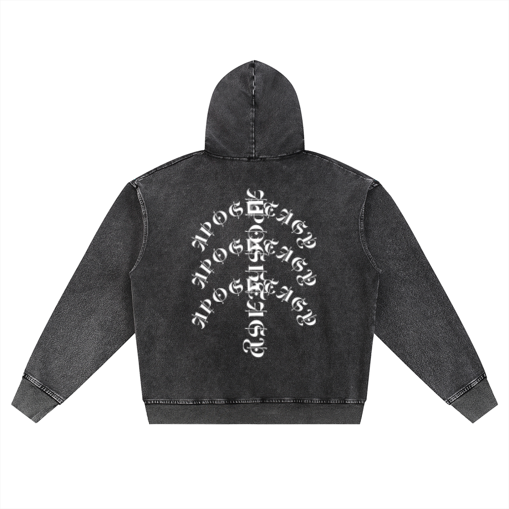 Aposhtasy "Denim" Oversized Zip-Up Hoodie