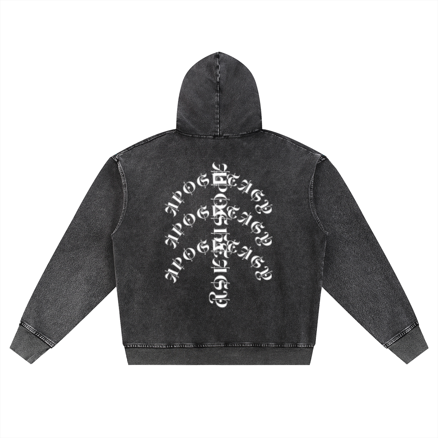 Aposhtasy "Denim" Oversized Zip-Up Hoodie