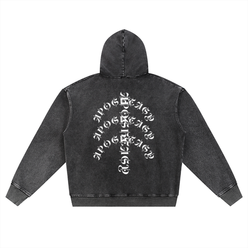 Aposhtasy "Denim" Oversized Zip-Up Hoodie