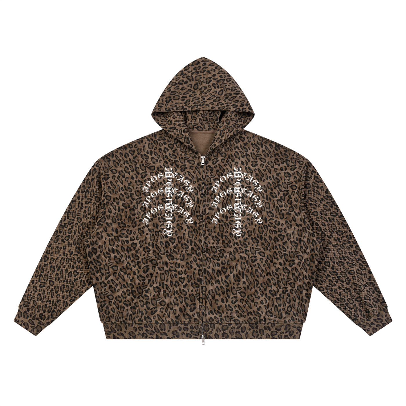 APOSHTASY Leopard Waffle Full Zip S.S