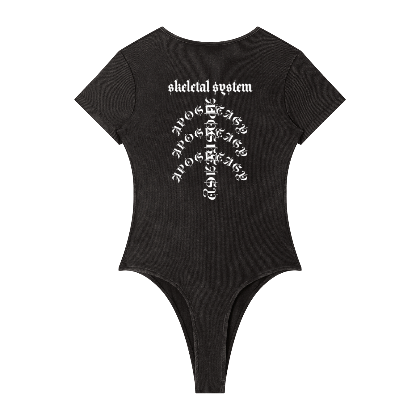 Aposhtasy Women's Mineral Wash Crewneck Bodysuit S.S
