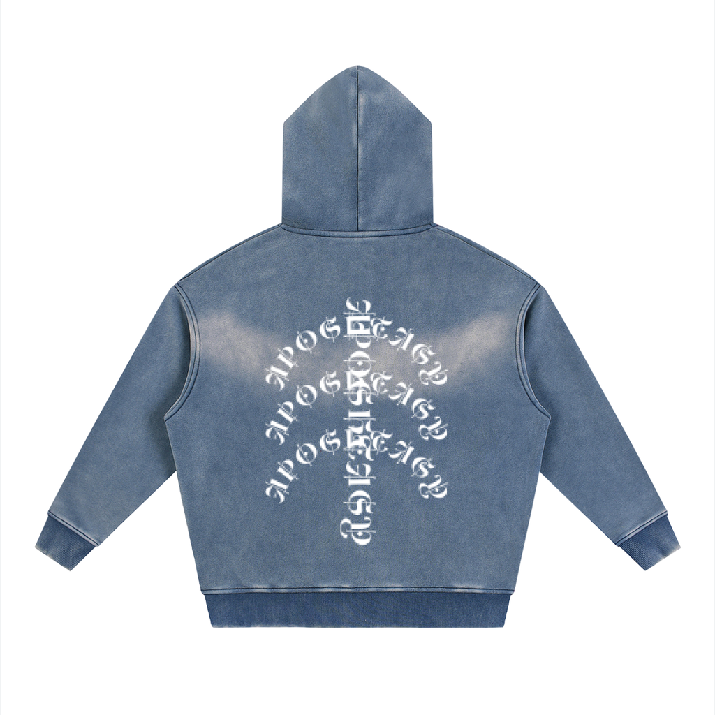 Aposhtasy Rib Two-way Zipper Boxy  Hoodie