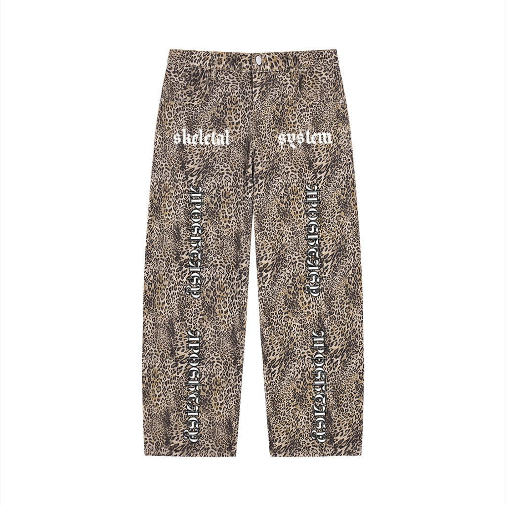 APOSHTASY Leopard Wide Leg Jeans S.S