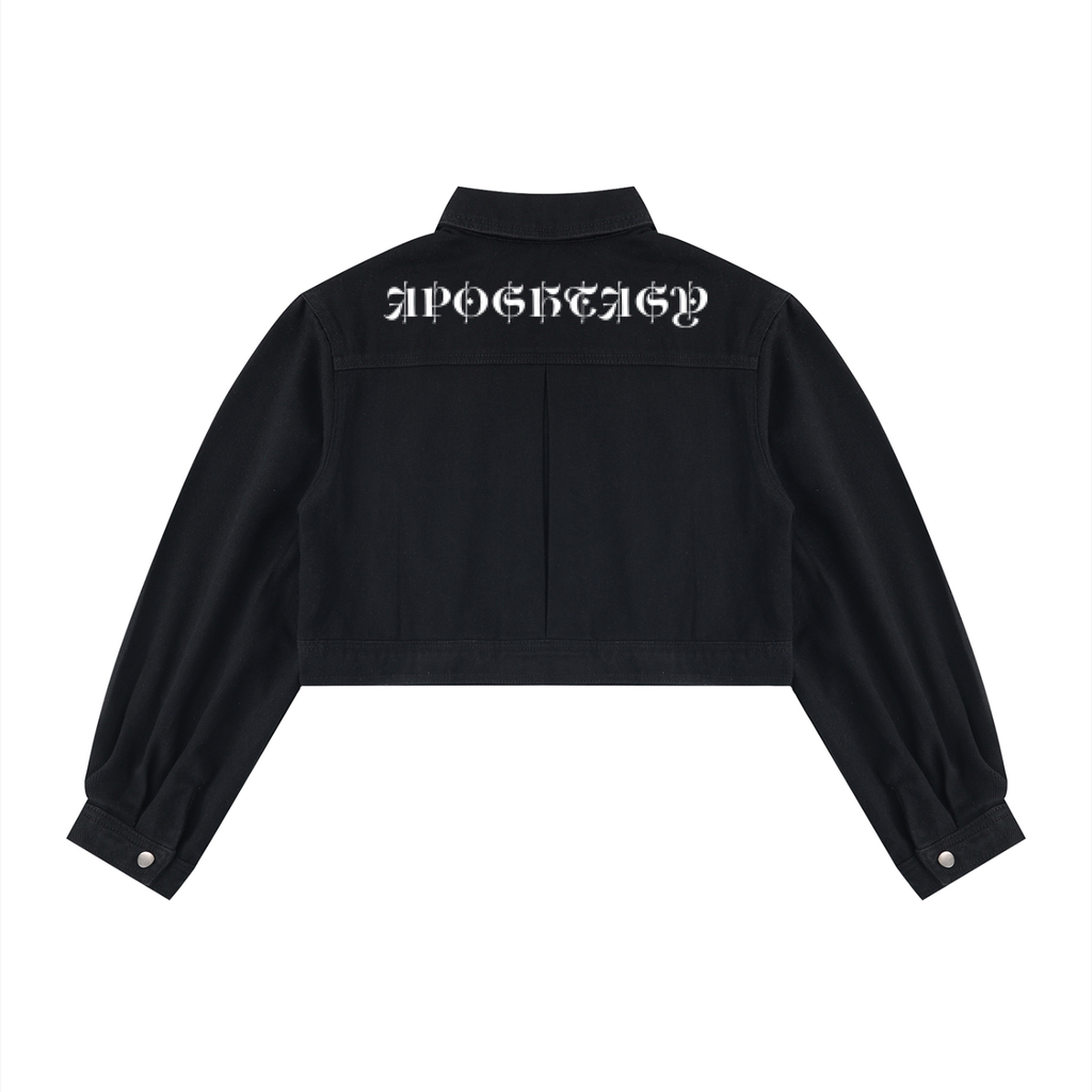 Apishtasy Women’s Crop Denim Jacket S.S