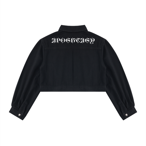 Apishtasy Women’s Crop Denim Jacket S.S