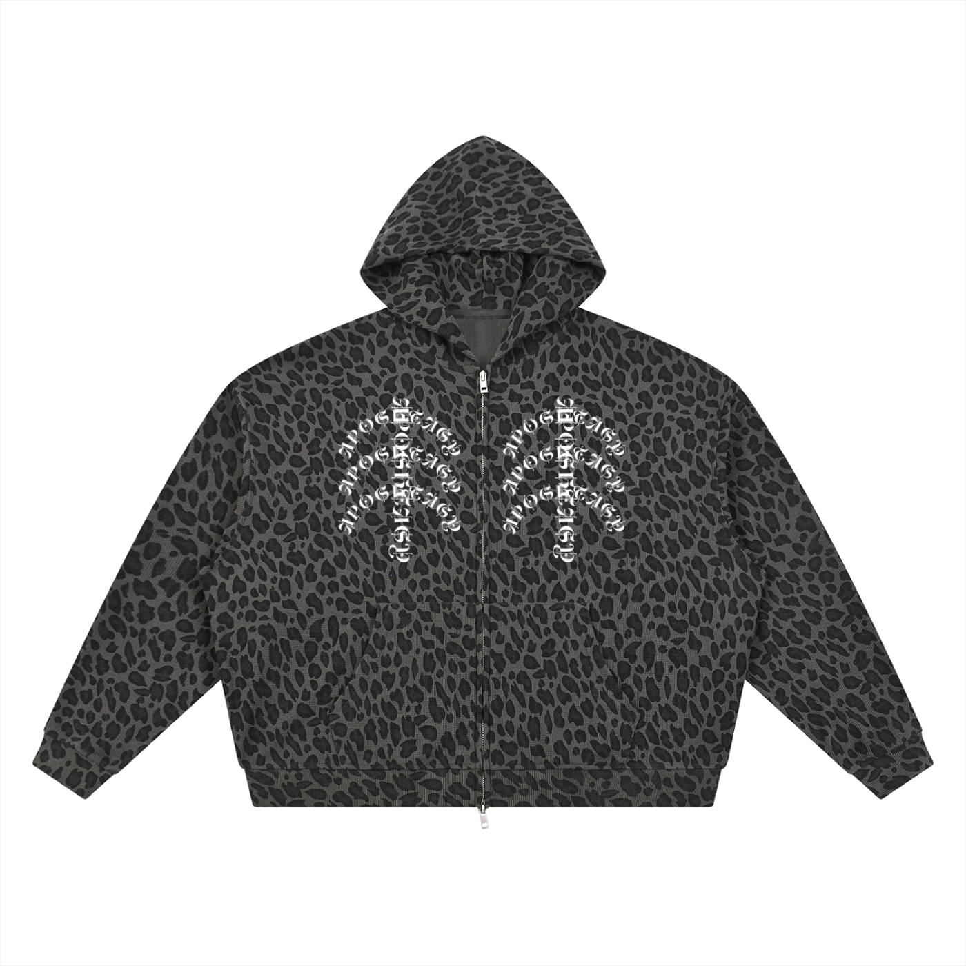 APOSHTASY Leopard Waffle Full Zip S.S