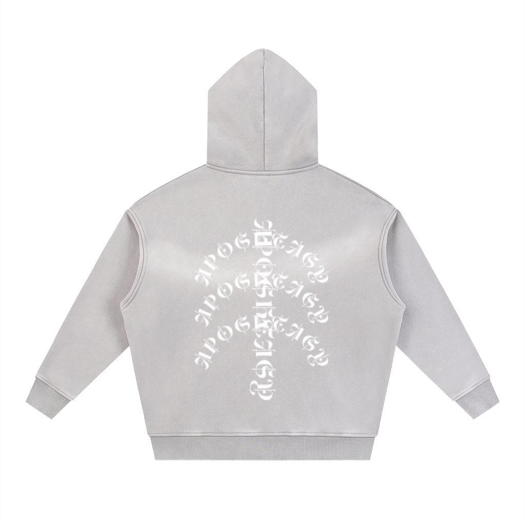 Aposhtasy Rib Two-way Zipper Boxy  Hoodie