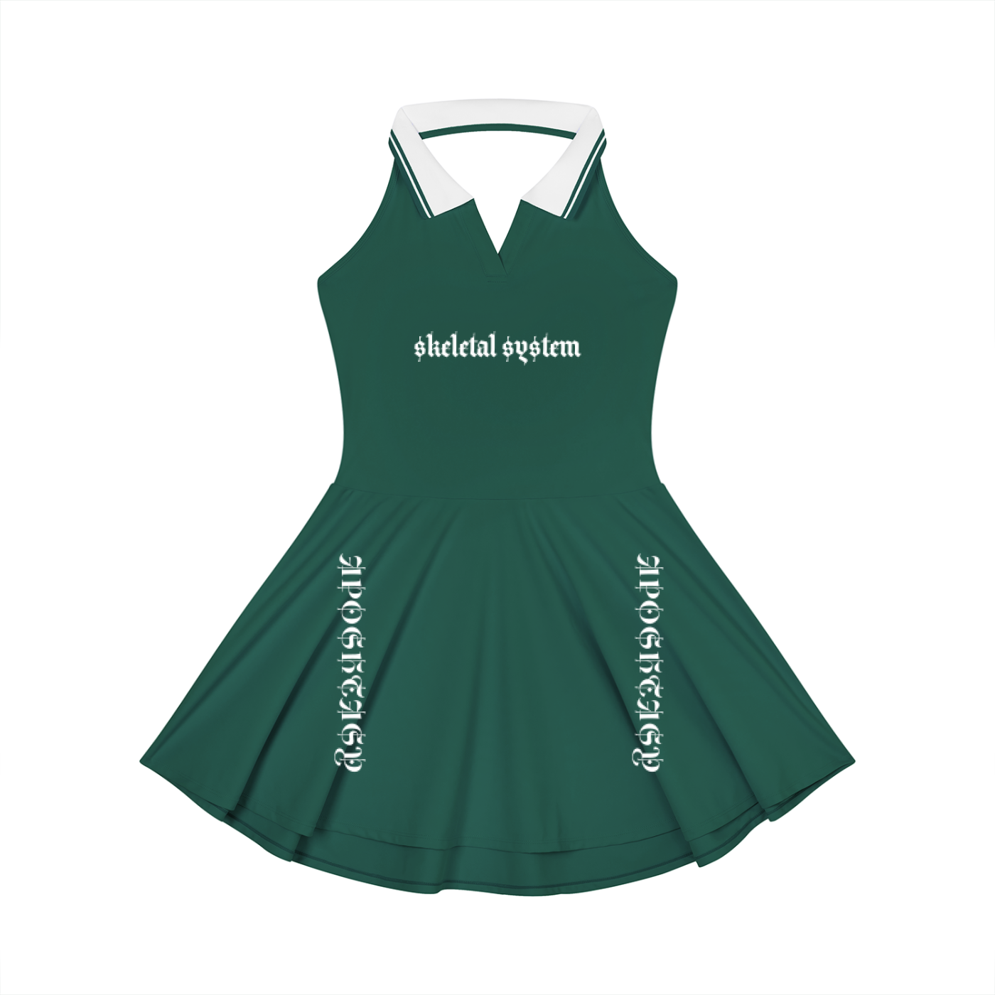 Aposhtasy Women's Collared Halter A-Line Tennis Dress S.S