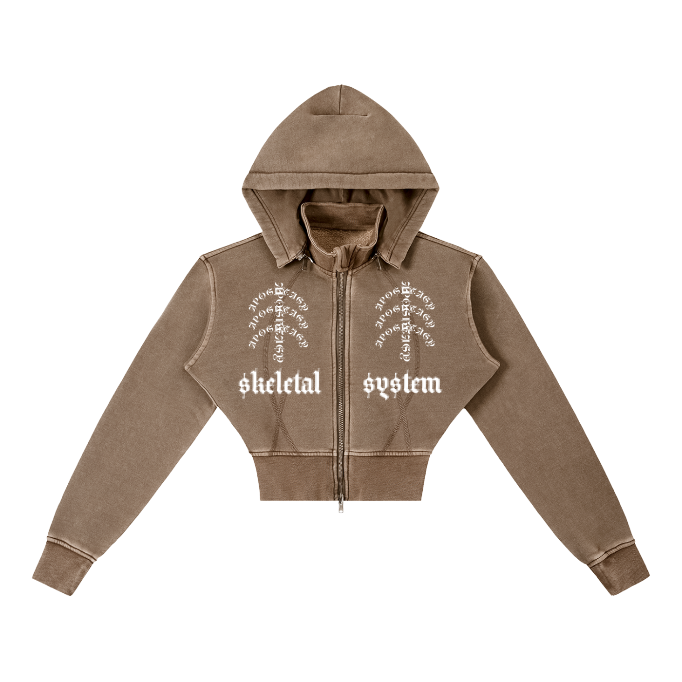 Apostasy Rib Cropped Fleece Hoodie S.S